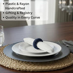 Alpha Living Home Woven Napkin Rings, Blue, 100-Pack - Image 6