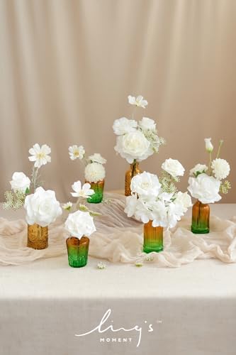 Ling's moment Fake Flowers Box, White & Cream Deluxe Combo - Image 4