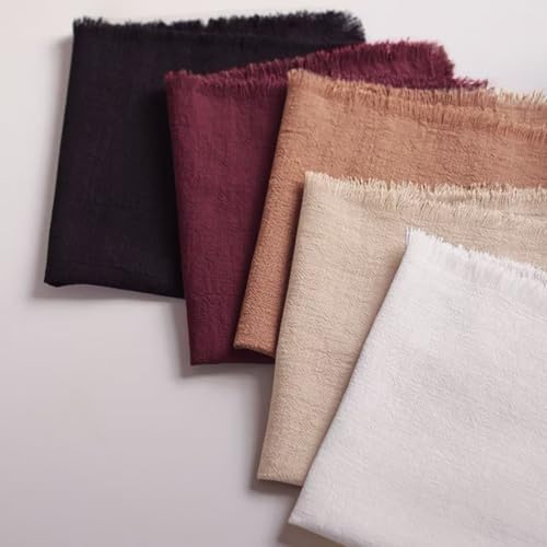 Handmade Cloth Napkins 100% Cotton Napkins with Fringe，Delicate Handmade Cloth Napkins for Dinners, Parties, Weddings and More，18 x 18 Inch Set of 12 - Burgundy - Image 5
