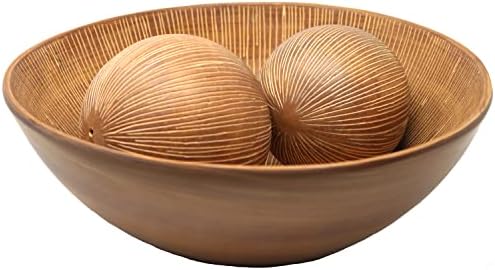Seraphic Centerpieces for Table Decor, 3pc Decorative Bowl & Orbs by Seraphic