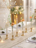 Bud Vases with Candlestick Holders: Set of 6 Clear Glass Vase Bulk - Image 4