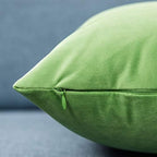 JUSPURBET 28x28 Euro Velvet Throw Pillow Covers Set of 2,Apple Green - Image 6