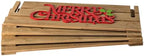 Glitzhome 24" L Wooden Crate Tree Collar, Natural Wooden Merry Christmas Christmas Tree Base Cover Farmhouse Christmas Tree Collar Decorative Christmas Tree Skirt Collar - Image 7