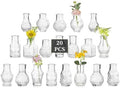Glasseam Mini Bud Vases for Centerpieces: 20Pcs Clear Glass Vases in Bulk by Glasseam