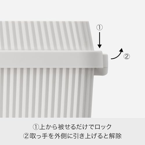 LIKE-IT STC-01S Stack-up Storage Box With Inner Box, 11.9 gal (53 L) Capacity, for Closet, Stock, Disaster Prevention, Toy and Ornament Organization - Image 6
