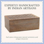 Mela Artisans Scallop Wood Box - Grey Burnt, XL - Image 4