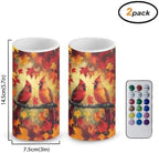 Thanksgiving Flameless LED Pillar Candles with Timer Remote - Image 3