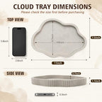 Coffee Table Tray for Home Decor,11" Cloud Sandstone Decorative Tray for Coffee Table Decor,Modern Organizer for Living Room&Kitchen Counter(Model A) - Image 3