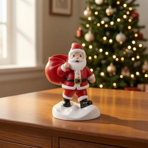 Resin Santa Sculpture Multifunctional Santa Figurine with Planter Space-Saving Statue for Seasonal Decorating - Image 4