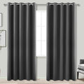 KOUFALL Extra Wide Thermal Soundproof Curtains, 72 x 84 Inch Long Black Out Noise Reducing Blackout Curtains for Bedroom Living Room, 2 Panel Set, Grey by KOUFALL