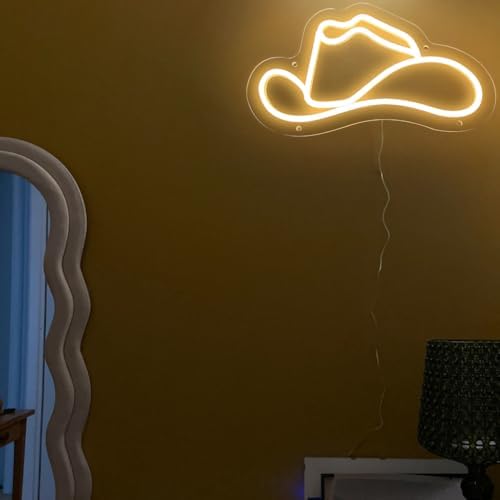Cowboy Hat Neon Sign Led Neon Lights Sign for Wall Decor, Western Wall Art Cowgirl Neon Sign for Game Room, Bedroom, Bar, Man Cave - Gifts for Rodeo Enthusiast, Birthday, Christmas - Image 7