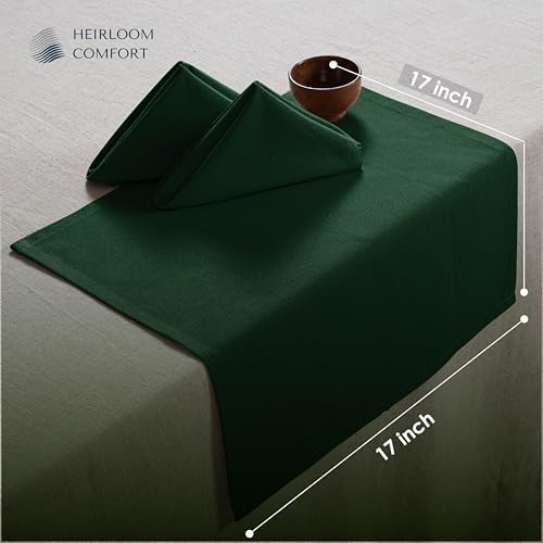 Multi Color Cloth Napkins 17x17 Inch - Set of 12-100% Cotton, Washable - Perfect Hotel Quality Napkin for Table, Dinner, Weddings, Everyday Dining - Ivory, Mint Green, Forest Green - Image 2