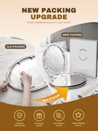 4-Pack 15.7" x 11.8" Silver Serving Trays for Party Set - Lightweight Oval Floral Engraved Silver Platter, Stainless Steel Wedding Vintage Tray for Food, Charcuterie, Cookie, Desserts - Image 5