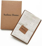 Solino Home 100% Pure Linen Napkins Light Natural, 20 x 20 in, Set of 4 - Image 4