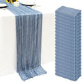 20Pack Dusty Blue Cheesecloth Table Runner 10Ft Gauze Table Runner by Seveups
