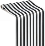 AmazingSpark Striped Table Runner Roll,Black,50' Long X 16" Wide by Unknown
