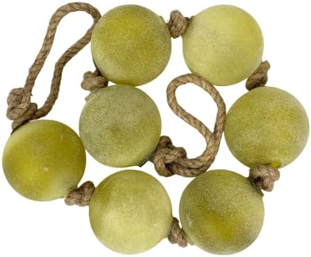 Things2Die4 Glass Orb Garland, Frosted Green, 39 Inch Hanging Rope Strand by Things2Die4