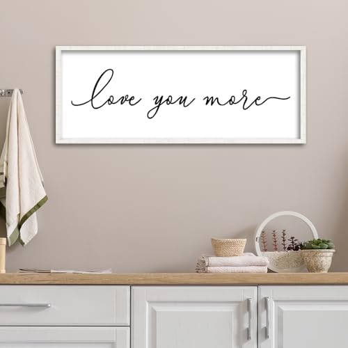 ZZJJHYWGQ Love You More Wall Decor Art, White, 40''×15'' - Image 7