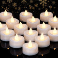 merrynights LED Candles, Tea Lights Candles Battery Operated Bulk, 100PCS Long-Lasting 200 Hours Flameless Tealight Candles, Realistic Flickering Wedding Candles for Festival Decor, 1.5'' D X 1.25'' H by Merrynights