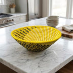Handwoven African Basket Bowl for Fruits Wall Decor 12in diameter - Image 5