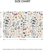 Flower Placemats Set of 6, Spring Watercolor Vintage Nature Patterns, Kitchen Dining Party Waterproof Heat Resistant Table Runner, 12x18 Inches - Image 2