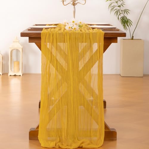 10 Pack Cheesecloth Table Runner Fall Boho Gauze Wedding Party Home Decor - Image 4