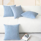 CaliTime Decorative Couch Throw Pillow Covers 18 X 18 Inches Baby Blue - Image 6