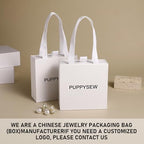 40 pcs paper boxes 9 x 9×3.5 cm white luxury gift storage, jewelry gift storage box for earrings necklaces bracelets rings - Image 5