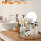 3 Pack Round Rattan Tray with Mother of Pearl Inlay - Image 5