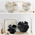 Ceramic Vase - Set of 2 for Home Decor,White Flower Shape Pampas Vases Minimalist Nordic Boho Style for Modern Farmhouse Decor, Living Room、 Kitchen、Mantle、Bedroom、Dining Table、Office - Image 3