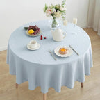 Linen World Blue Linen Tablecloth - 100% French Linen Round Tablecloth 70" Inch,Washable Natural Tablecloth for Dining,Outdoor,Weddings and Restaurants,Decorative Thanksgiving Christmas - Mist Blue - Image 2