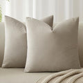 JUSPURBET 28x28 Euro Velvet Throw Pillow Covers Set of 2,Cloud by JUSPURBETHOME