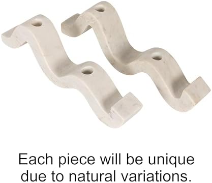 Bloomingville Marble Wave Double Taper Candle Holder, White - Image 7
