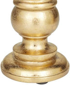 Deco 79 Mango Wood Decorative Candle Holder Turned Style Pillar Candle Stand, Set of 3 Candlestick Holder 10", 8", 6"H, Gold - Image 5