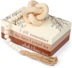 Capoda 5 Pcs Decorative Books with Wooden Knot Bead Garland,Brown,Prayed by Capoda