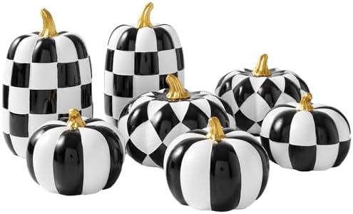 WDS WONDROUS 7PCS Decorative Pumpkins, Halloween & Fall Decor for Table by WDSWONDROUS