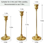 6PCS Brass Candlestick Holders Gold Candle Holders Taper Candle Holders - Image 5