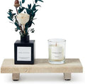 Natural Travertine Tray Pedestal Stand, Stone Riser for Bathroom & Kitchen by SumlusMarbleTheory
