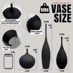 Black Ceramic Vases Set of 3, Modern Boho Vases for Centerpiece Decor, Matte Minimalist Decorative Vases for Home Decor, Living Room, Bookshelf, and Entryway Table Decor - Image 2