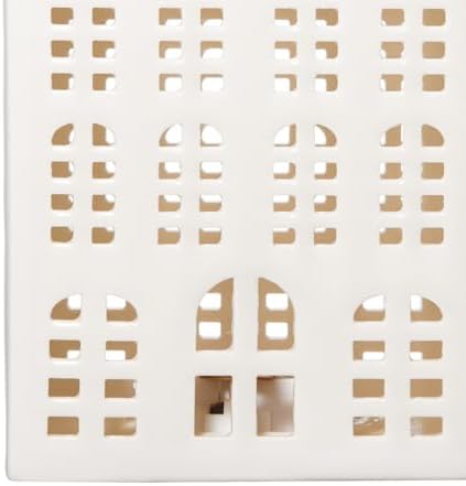 DN DECONATION Light Up Christmas Village House, White Ceramic House Decor - Image 7