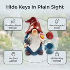Hide a Key Outside Garden Gnomes Key Hider, 8 Inch Funny Dwarf Statue with Hidden Safe Secret Compartment, Waterproof Lock Box for Spare Keys, Outdoor Yard Patio Lawn Decor - Image 5