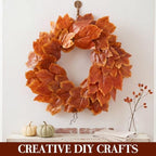 6 ft Artificial Fall Rig Leaf Garland for Fireplace Mantel Decor - Image 6