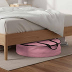 24 Inch Round Storage Bag 1 Pack,Minimalist Solid Pure Pink Waterproof Wreath Storage Container with Handles&Zipper Unadorned Single Color Art Closet Organizer Bags Garland Box - Image 6