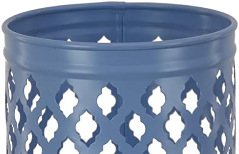 Lantern Candleholder, Ice Melt Blue, Modern Design and Finish, 12 Inches - Image 3