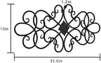 Sintosin Black Wrought Iron Wall Decor 32" x 13" - Image 2