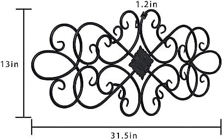Sintosin Black Wrought Iron Wall Decor 32" x 13" - Image 2