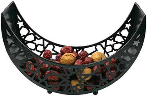 Moon Star Dinner Plate Tray Fruit Plate Ramadan Decoration, Eid Mubarak Moon Star Serving Tray Tableware Dessert Food Storage Container for Islam Muslim Party Festival Table Decor - Image 2