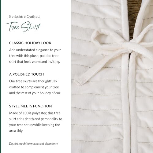 Balsam Hill Berkshire Christmas Ivory Tree Skirt - Elegant Quilted Tree Base that Beautifully Conceals Your Stand and Enhances Your Holiday Decorating, Ivory, 60" - Image 3