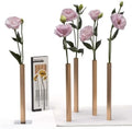 PELEG DESIGN Magnetic Bud Vase Set (Gold) - Unique Home Decor Gift & Modern Table Centerpiece - 5 Aluminum Single Stem Vases - 9.4" Tall Gravity Defying Decor by PELEGDESIGN