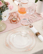 Nervure 175Pcs Rose Gold Plates, Disposable Party Plates for 25 Guests - Image 4